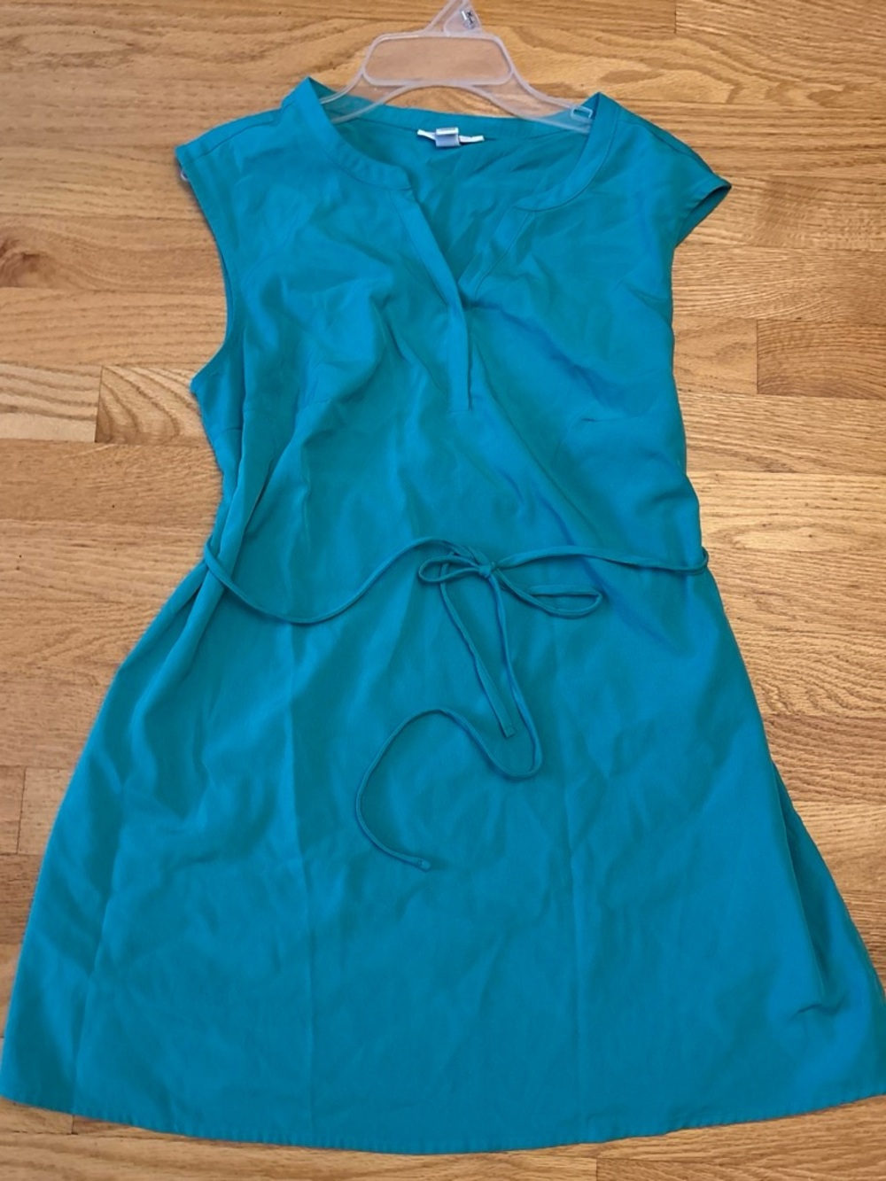 Liz Lange Maternity Teal Tie-Waist Shift Dress Size XS